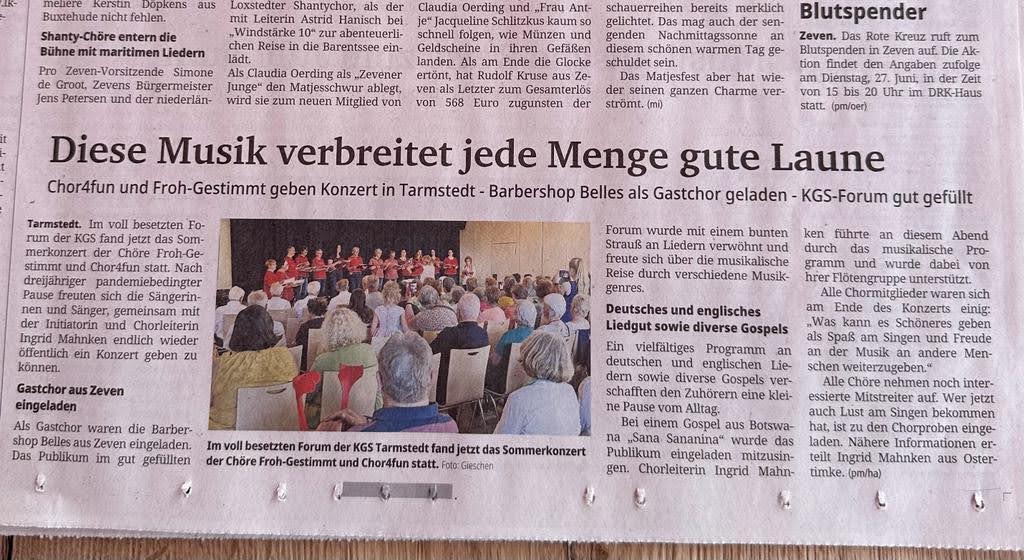 Bericht: Zevener Zeitung - Teil 1