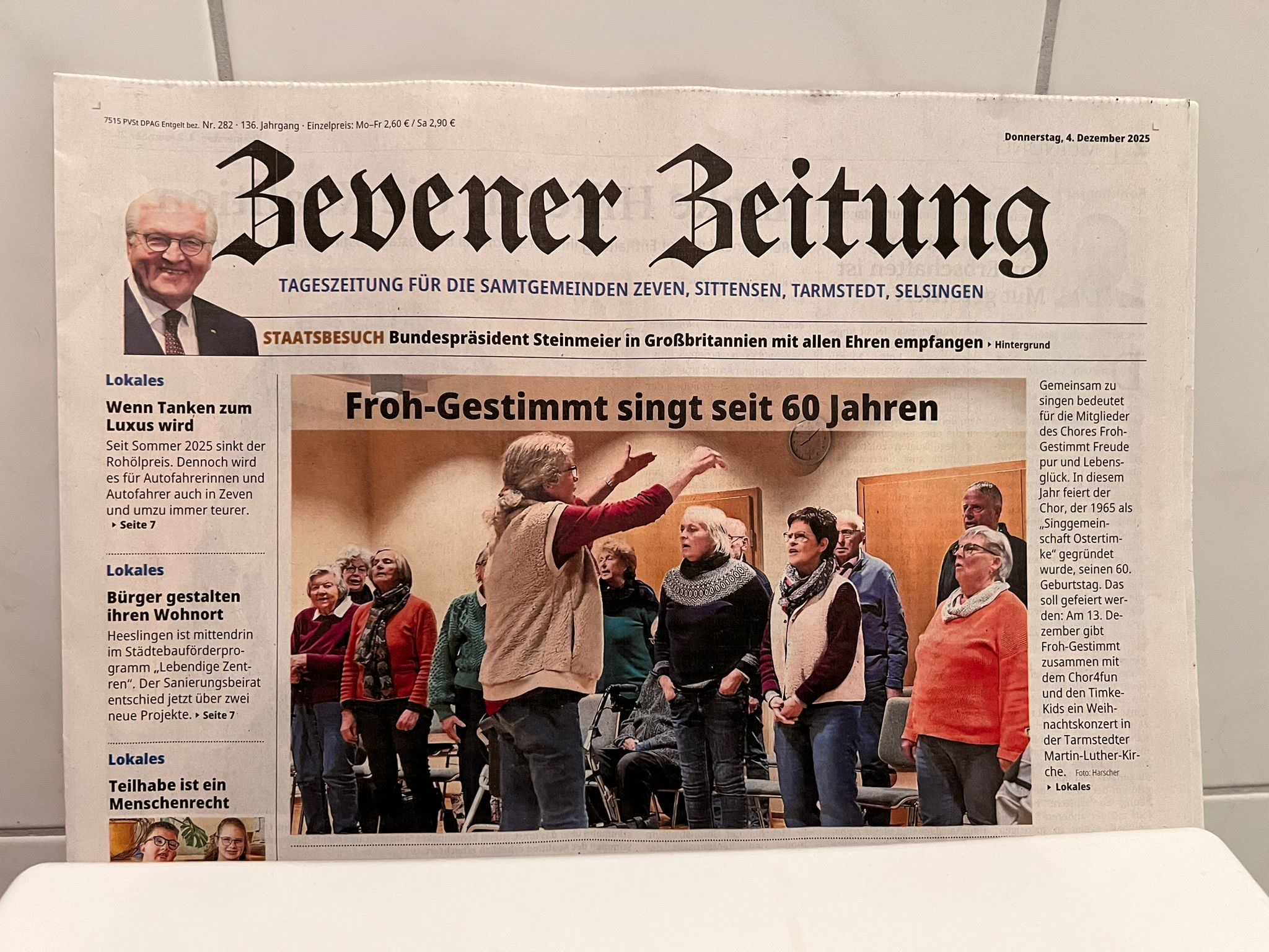Bericht: Zevener Zeitung - Teil 1